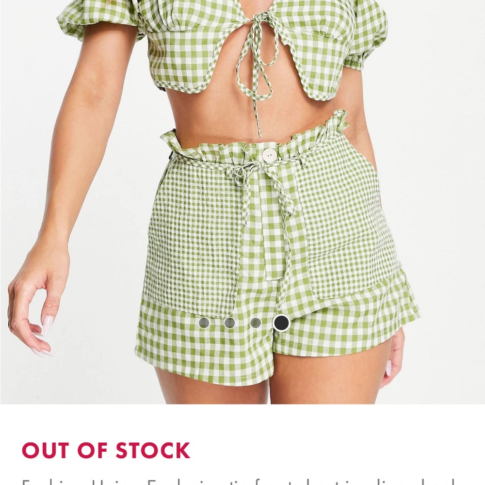 Fashion Union Gingham Shorts